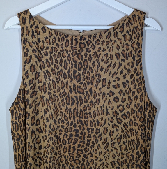 Vintage Jones New York Sport Leopard Maxi Dress Size 14 - Picture 2 of 7